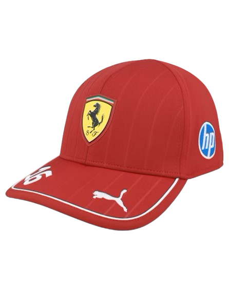 Ferrari Gorra Leclerc ROJO Dark Cherry